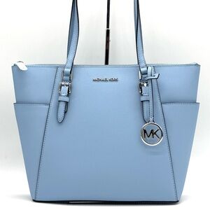 Michael Kors Large Charlotte TZ Tote Bag Light Sky Blue